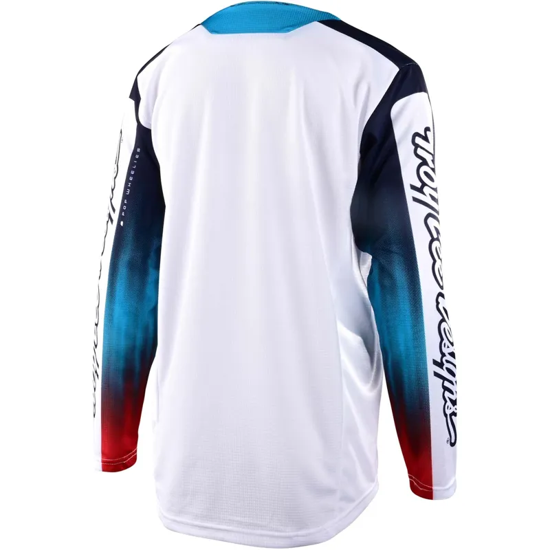 Troy Lee Designs Sprint Youth LS MTB Jet Fuel White-1